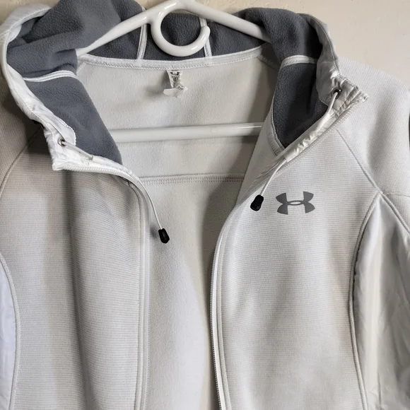 Under Armour Coldgear Storm Gray Full-Zip Hoodie - Picture 9 of 15